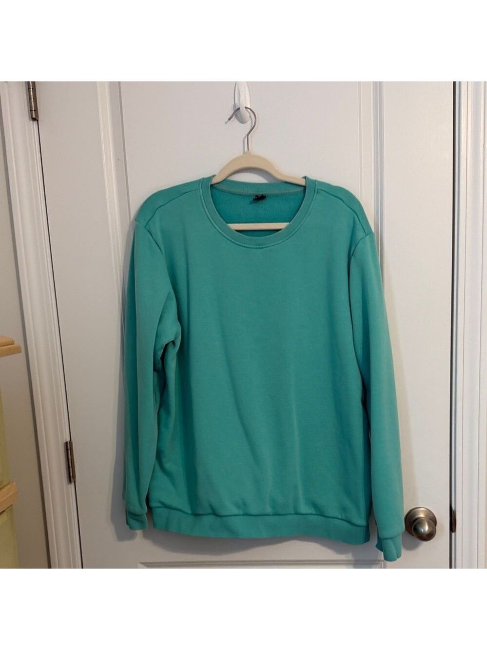 MAGCOMSEN Fleece Lined Sweatshirt Women's XXL Mint Green Crewneck Pullover - Picture 8 of 10